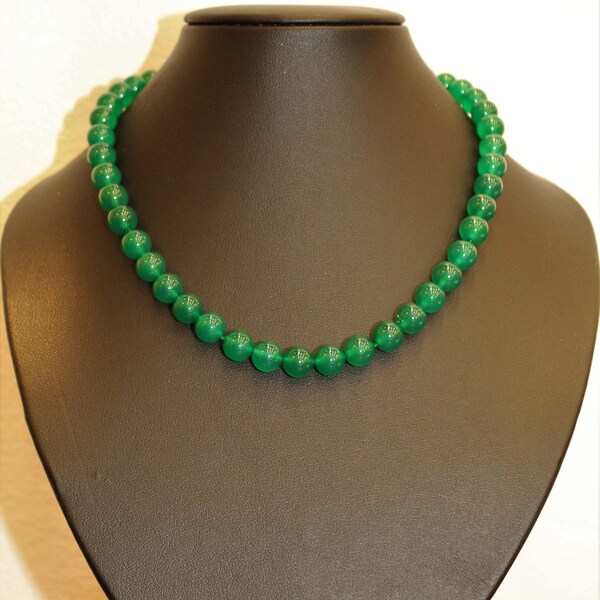 COLLIER AGATE VERTE