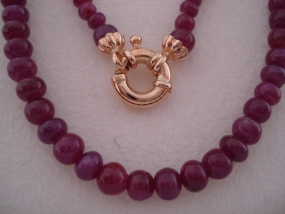 rubies beads necklace