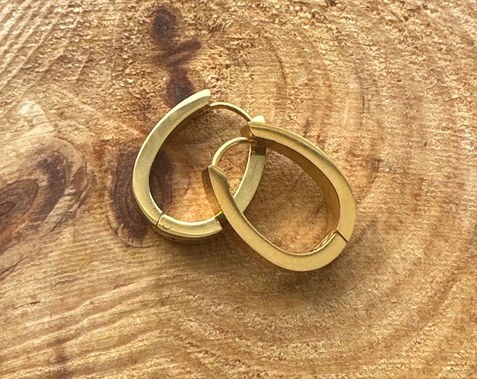 Women’s Earrings Stainless Steel Gold Color Mini Geometric Earrings Trendy Hoop Earrings for Women Fashion Jewelry