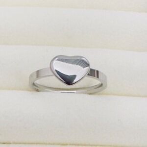 Minimalist Heart Ring - Stainless Steel Silver & Gold - Ring for Her - Dainty Love Stacking Ring - Gift for Her&quot;