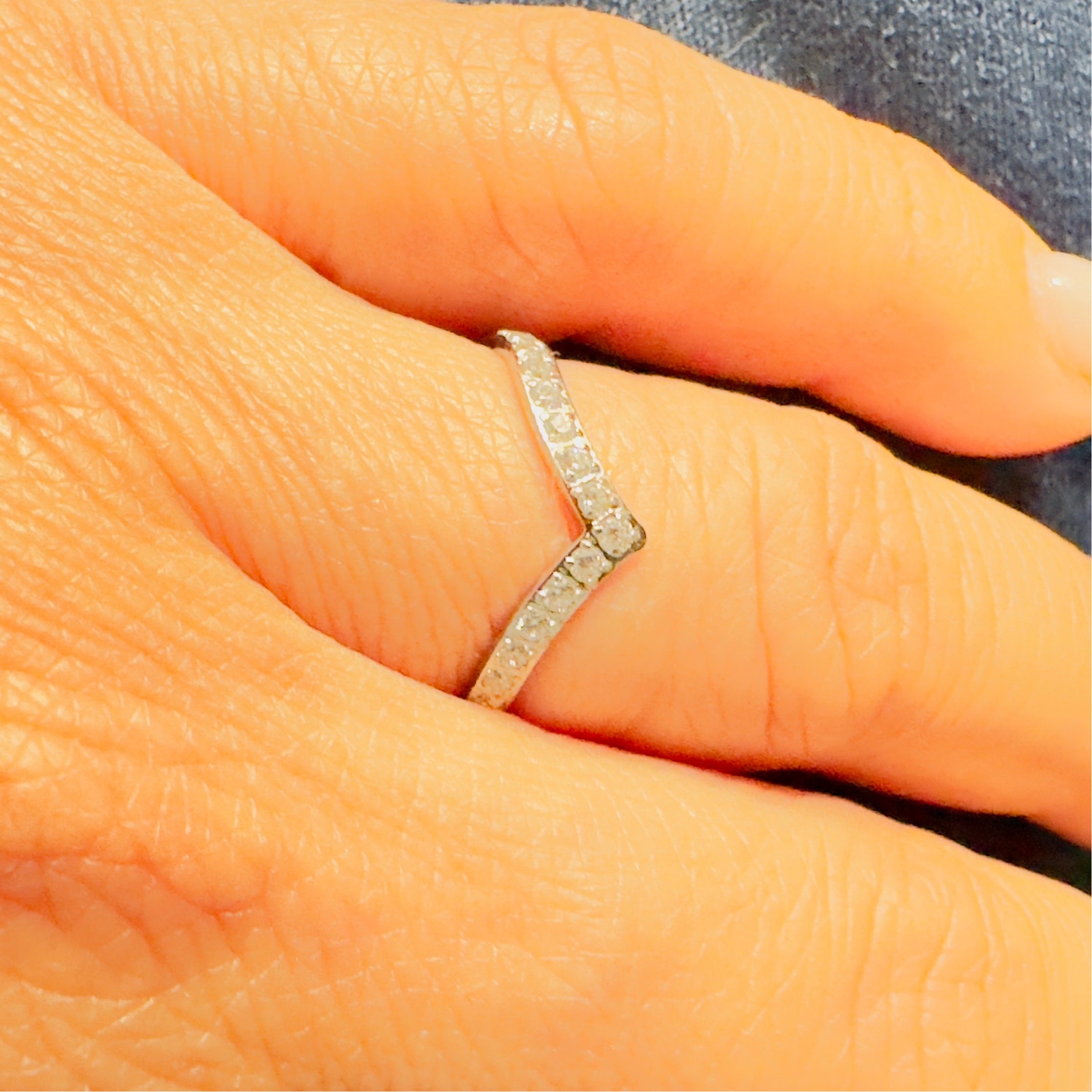 Van Cleef Bracelet Cubic Zirconia Row Eternity Ring In 18K White