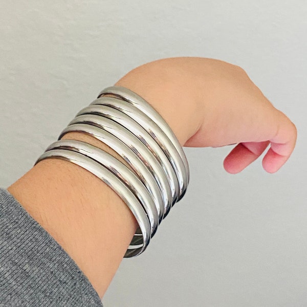 Baby Girl Stacked Bangles Etsy