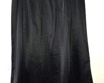 Vintage Black Nylon Half Slip