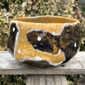 Raku matcha chawan, Ciotola tradizionale giapponese per la cerimonia del tè, Ciotola di matcha Raku