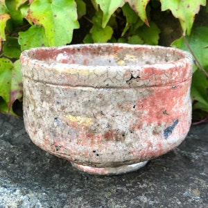 Raku matcha chawan, Ciotola tradizionale giapponese per la cerimonia del tè, Ciotola di matcha Raku