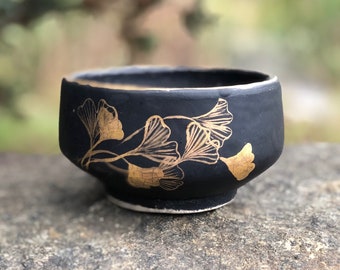 Traditional Japanese tea ceremony bowl, Hand-painted matcha chawan, matcha bowl