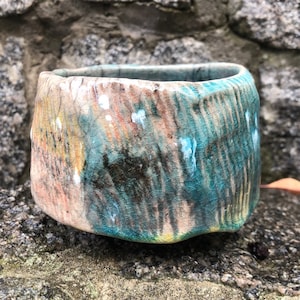 Raku matcha chawan, ciotola tradizionale per la cerimonia del tè giapponese, ciotola Raku matcha