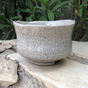 May include: A small, white ceramic bowl with a crackled glaze. The bowl has a rounded shape and a slightly flared rim.