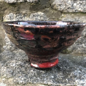 Cuenco tradicional japonés para la ceremonia del té, RAKU matcha chawan, cuenco RAKU matcha