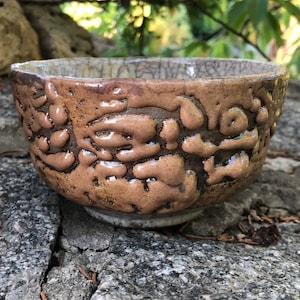 Raku matcha chawan, ciotola tradizionale per la cerimonia del tè giapponese, ciotola Raku matcha