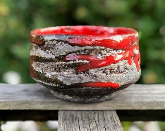 Traditionelle japanische Teezeremonie Schale, RAKU Matcha Chawan, RAKU Matcha Schale