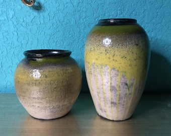Jarrón de cerámica Raku, Jarrón de cerámica hecho a mano, Florero
