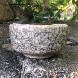 Ciotola tradizionale giapponese per la cerimonia del tè, RAKU matcha chawan, ciotola RAKU matcha