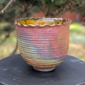 RAKU ceramic bowl, serving bowl, Fruit bowl, Interior decor