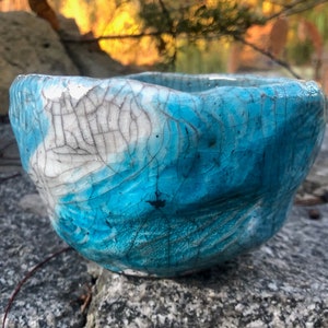 Raku matcha chawan, Ciotola tradizionale giapponese per la cerimonia del tè, Ciotola di matcha Raku