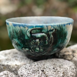 Traditional Japanese tea ceremony bowl, RAKU matcha chawan, RAKU matcha bowl