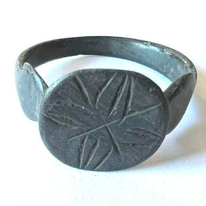 Ancient Medieval Ring with stylized Star of Bethlehem. Medieval jewelry. Ancient ring. Medieval artifact. 18,5 mm (US 8,5)