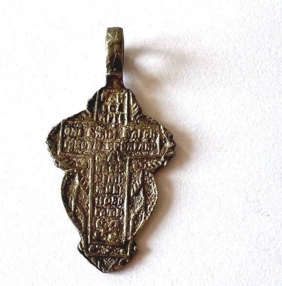 Ancient Medieval silver cross / Medieval artifact… - image 5