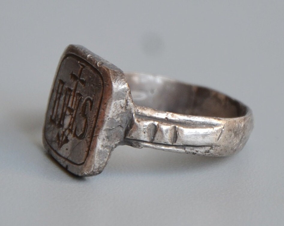 Ancient Medieval Jesuits Silver Ring. Society of Jesus. IHS - Etsy