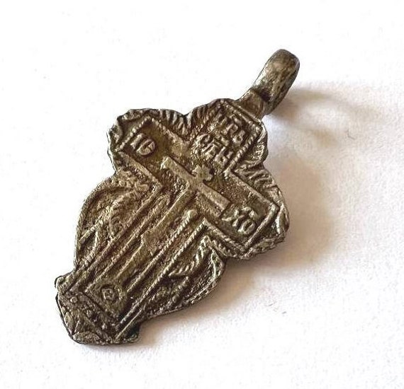 Ancient Medieval silver cross / Medieval artifact… - image 4