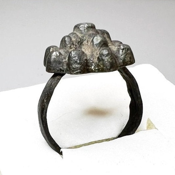 Ancient Early medieval ring with decorated / Antique ring / Viking jewelry / Viking artifact /18,1 mm (US 8)