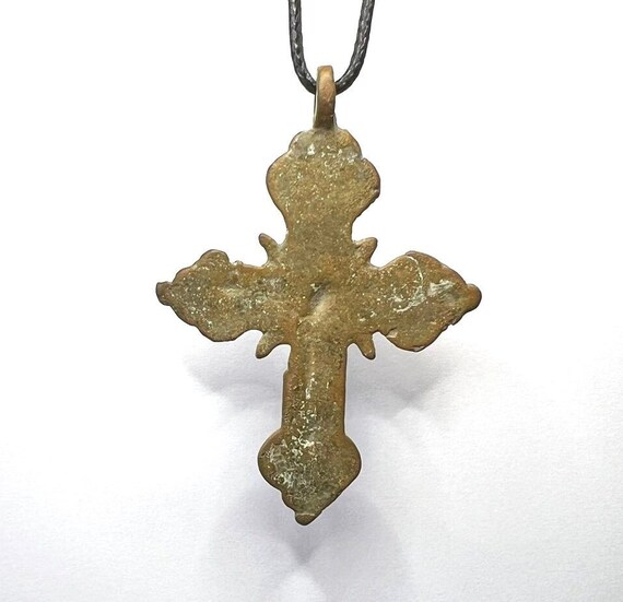 Ancient Medieval Bronze Cross. Medieval Cross. Medieval Pendant