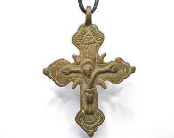 Amuleto Croce Vichinga, Ciondolo Medievale In Bronzo/argento - Pera Peris