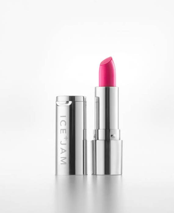 shocking pink lipstick