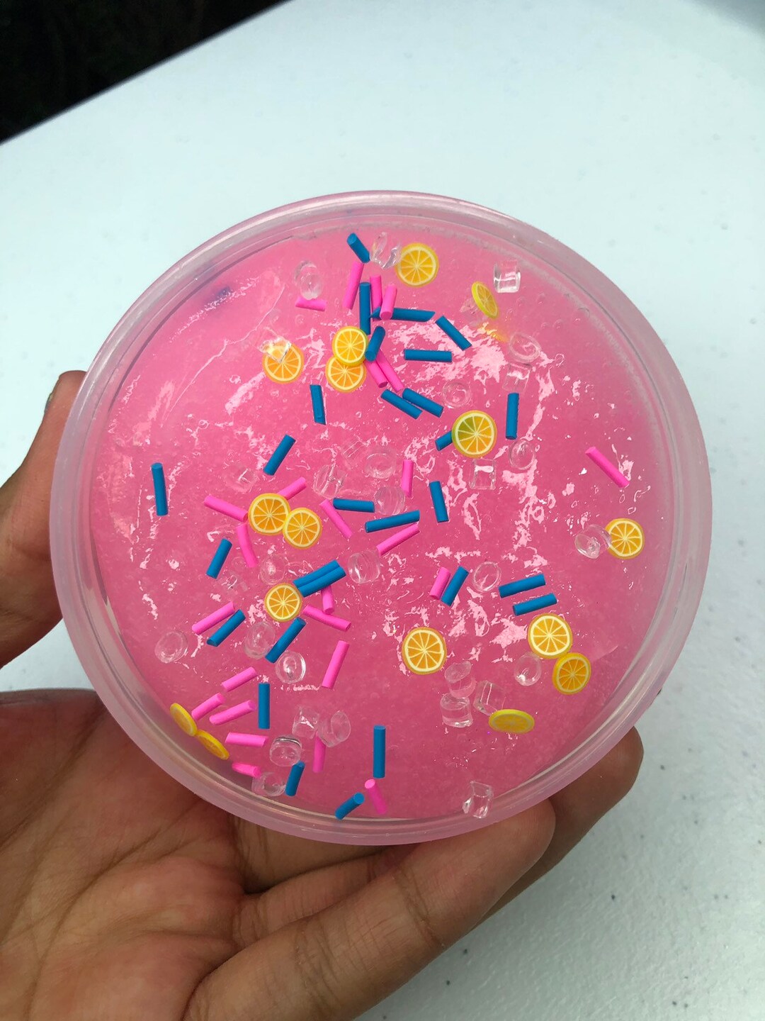 Frozen Pink Lemonade Jelly Slime / Scented Slime / Sprinkle Etsy