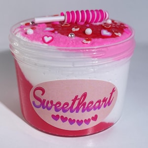 Sweetheart Snowfizz Slime: Berry Brew Scented, Heart Sprinkles
