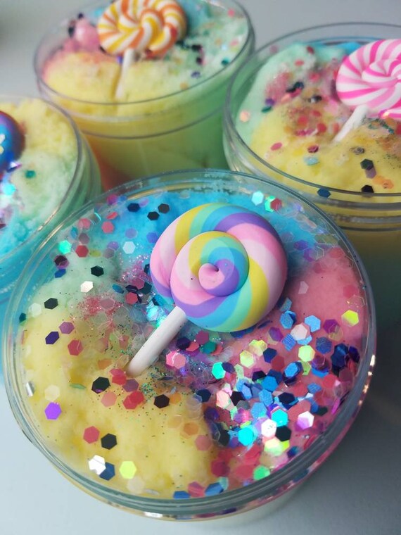 Candy Factory Cloud Slime Kawaii Charm Scented Multi Color Lollipop