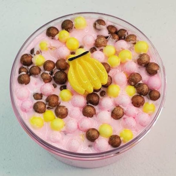 Perles en mousse épaisses et brillantes Funky Monkey slime parfumé charm banane kawaii tranches de fimo singe