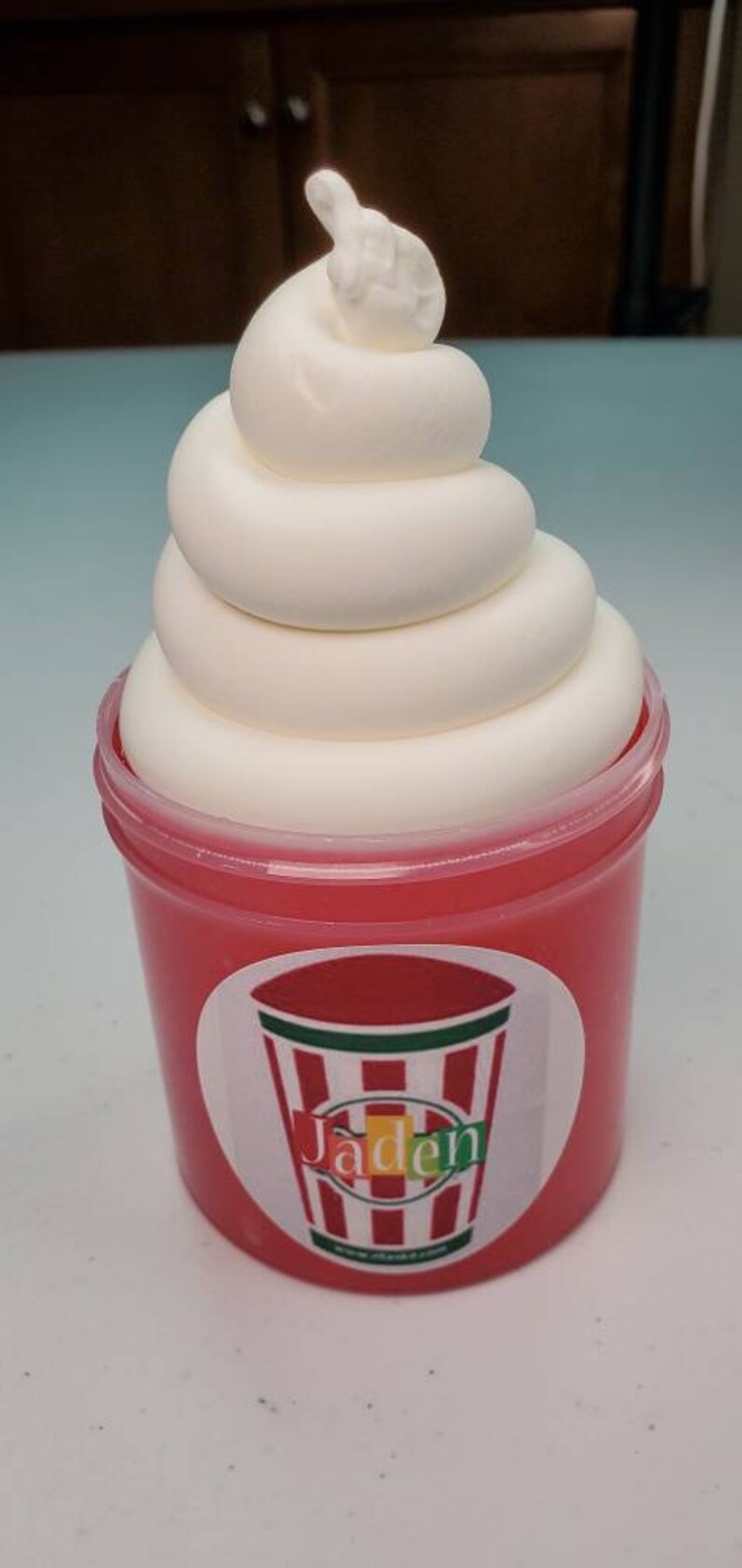 Italian Ice Custard Jelly Slime / cherry scented slime