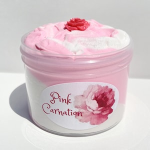 Pink Nelke wolkencreme Schleim duftend flauschiger Schleim kawaii Blume Charme Stress Relief sensorisches Spielzeug Geschenkidee