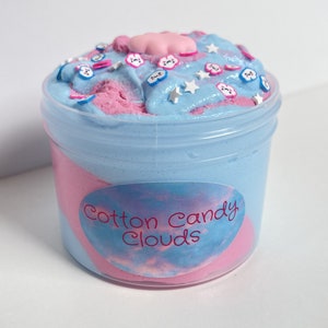 Cotton Candy Clouds cloudcreme slime scented sensory toy homemade toy great gift idea any occasion