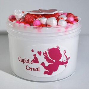 Cupid&#39;s Cereal Slime: Fruity Pebble Scented, Foam Beads - Valentine&#39;s Gift