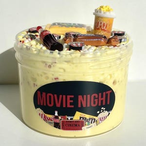 Slime para Noite de Cinema, Slime grosso e brilhante, ideal para aniversários e feriados, para todas as idades, produto sensorial para alívio do estresse.