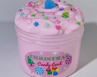 Crème slime nuage de Noël Candyland, idée cadeau de grande qualité pour soulager le stress, produit sensoriel fait maison, cadeau de vacances pour tous les âges