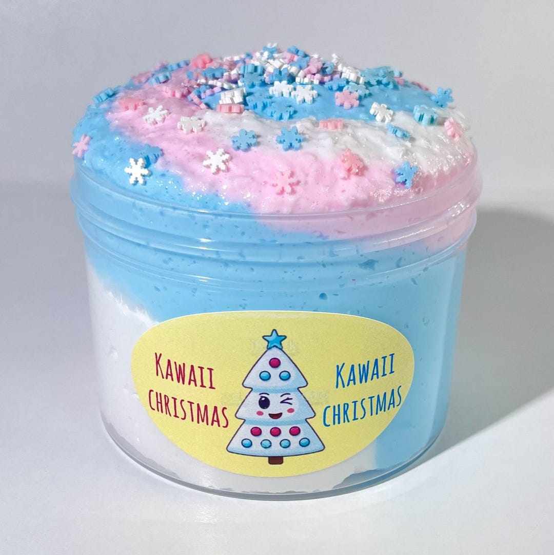 Kawaii Christmas Snowfizz Slime Crunchy Snowflakes Foambeads Sprinkles ...
