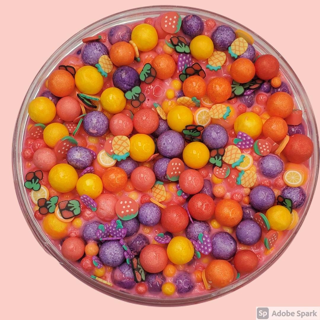 Slimes Fruit Stickers, Fruit Beads Slime, Charms Slimes Stickers