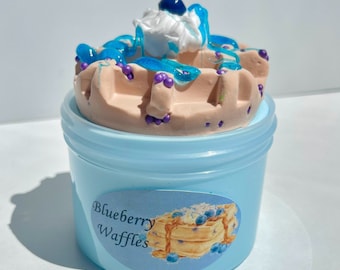 Blueberry Waffles DIY slime scented fun toy slime mixing stress relief