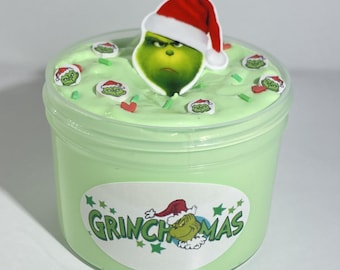 Slime de mantequilla con aroma a Grinchmas: idea de regalo navideño para todas las edades. Producto para el juego cognitivo y sensorial.