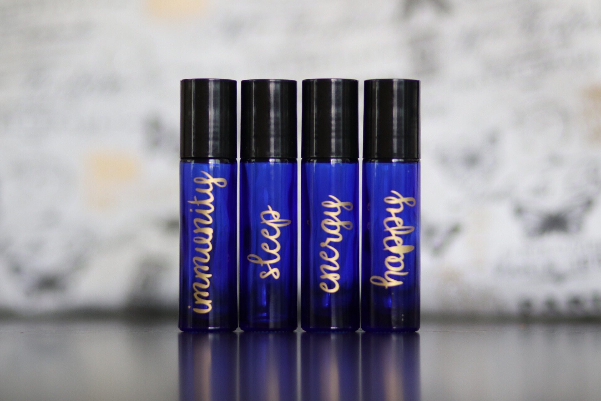 Roll on Bottles With Custom Gold Labels Etsy