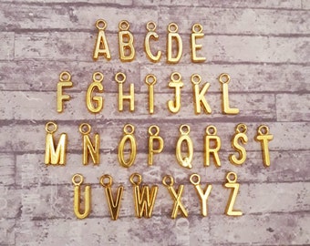 Gold Plated Charms G9575 Alphabet 
