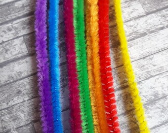 Apricot Jumbo Chenille Sticks Pipe Cleaners 12mm x 30cm Trimits Craft 15 Pc