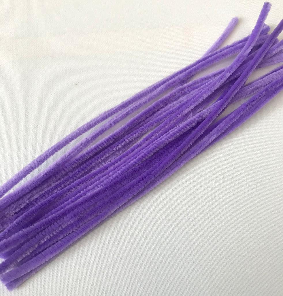 50 x Chenille Stems / Pipe Cleaners - PURPLE