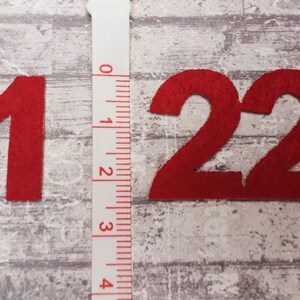Red Felt Advent Calendar Numbers, Self Adhesive DIY Christmas Countdown ...