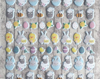 100 Happy Easter Puffy Stickers, Bunny, Chick, Sheep