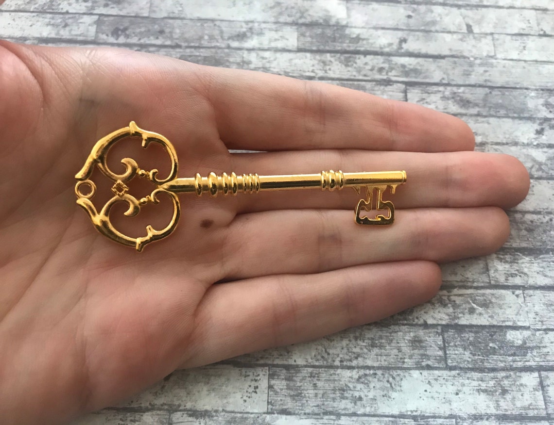 Large Gold Skeleton Keys Santa's Magic Key Bulk Antique Etsy