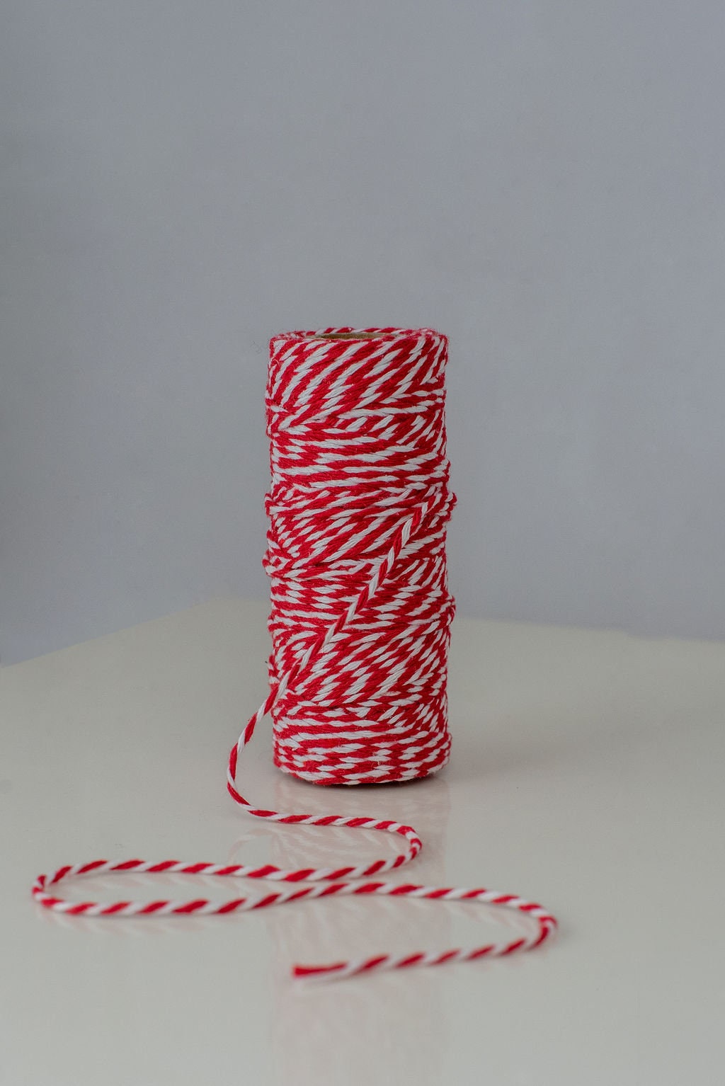 Vivifying Red and White Bakers Twine, 656 Feet Cotton String for DIY Crafts, Christmas Gift Wrapping